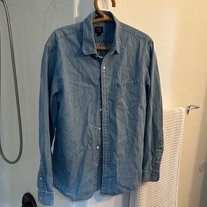 J. Crew Light Blue Denim Button-Down Shirt